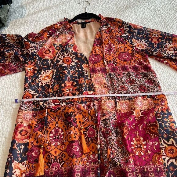 ✨ Forever 21 Women’s Pink Orange Romper Small - Picture 12 of 13